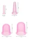 Silicone Vacuum Suction Body Face Massage Cups 4 pcs + Manual Anti Cellulite Massage Roller, Different Colors