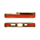 Clear Case for iPhone 12 Pro Fashion Case with Metallic Frame, Red