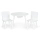 ECOTOYS Kids Table and 2 Chair Set with Storage, Scandinavian Toddler Furniture