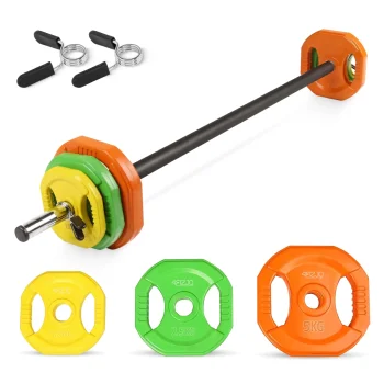 4FIZJO Training Barbell Set with Weights 20 kg