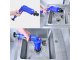 Pipe cleaning gun with 4 nozzles, blue