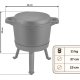 Berdsen BD-480 Cast Iron Cauldron with Grill Pan 8L
