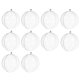 Clear Fillable Christmas Baubles for DIY Crafts Ruhhy 22277, 10cm, Set of 10