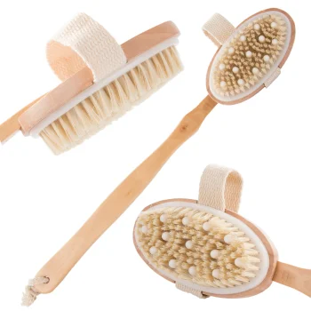 Dry and Wet Body Massage Brush, Wooden