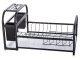 Dish Drainer Dryer with Standing Tray, Black