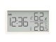Digital Thermometer and Hygrometer with Clock LCD Display, White