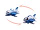Transport Cargo Aircraft Airplane Police Car Play Set