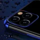 Dėklas iPhone 13 Pro Clear Color 0.3mm su galvanizuotu rėmeliu, mėlynas
