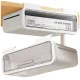 Under Desk Drawer Organizer - Self-Adhesive Slide-Out Tray, White/Clear