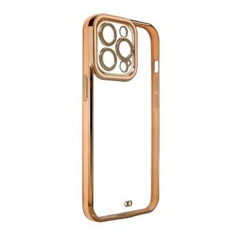 Case for Samsung Galaxy A12 5G Fashion Case Clear Gel Cover with Gold Frame