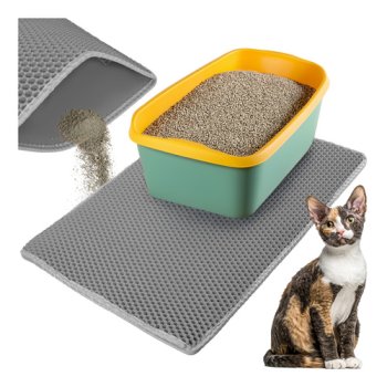 Extra Large Cat Litter Trapping Mat Purlov 75x55cm, Grey
