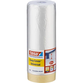 Tesa Easy Cover 4368 Masking Film with Tape, 17m x 2.6m