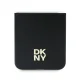 DKNY Leather Metal Stack Logo Case for Samsung Galaxy Z Flip 6, Black