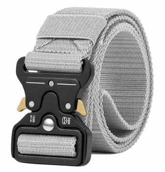 Tactical Survival Belt with Quick Release Buckle 131cm Grey