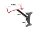 Wall Mounted Bicycle Holder with 2 Hooks, Black