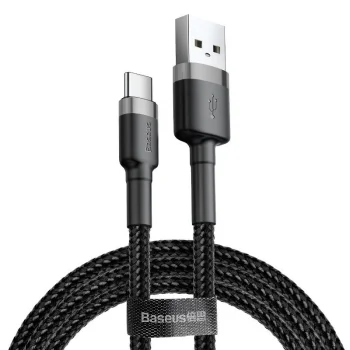 USB to USB-C Cable Baseus Cafule 2A 2m Gray/Black