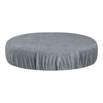 Grey Terry Cloth Cover for Cosmetic Stool