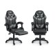 Sofotel Draknor II Ergonomic Gaming Chair with Footrest, Black and Grey