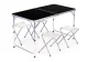 Folding Camping Table and 4 Stools Set MultiGarden, Black