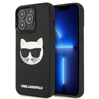 Apple iPhone 13 Pro 6.1" Karl Lagerfeld 3D Rubber Choupette Case Cover (KLHCP13LCH3DBK), Black