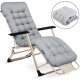 Sofotel Chillwell Folding Garden Sun Lounger with Cushion, Light Grey