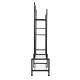 Double Garment Rack with 5 Shelves and Hooks