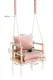 Kruzzel Wooden Baby Swing with Cushion, Pink