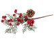 Decorative Christmas Branch, Rowan Berries Sprig, 28 cm