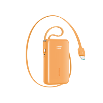 Joyroom JR-PR2 35W 10000mAh Power Bank with USB-C & Lightning Cables - Orange