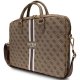Guess 4G Printed Stripes bag for a 16" laptop - brown