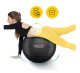 4Fizjo Exercise Fitness Gym Rehabilitation Ball 65cm, Black