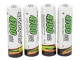 AA/AAA Battery Charger with 4x AA Batteries, White