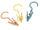 Clothes Pegs with Hook, 3 pcs, Multicolored