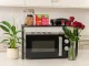 Microwave Oven Stand and Kitchen Shelf, Black