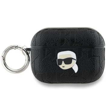 Karl Lagerfeld AirPods Pro 2 Case Monogram Karl Head, Black