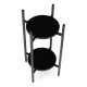 Plant Stand ModernHome 2 Tier Metal Flower Pot Holder for Indoor Plants, black
