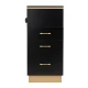 Gabbiano 2027BG Hairdressing Trolley, Black/Gold