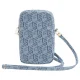 Guess Zip GCube Bottom Stripe Phone Bag, Blue