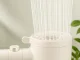 Shower Head, 5 Functions, with Button, Cream