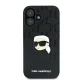 Karl Lagerfeld iPhone 16 Case Monogram Karl Head Pin, Black