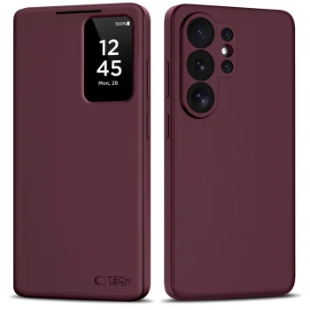Tech-Protect Smart Wallet Case for Samsung Galaxy S26 Ultra, Burgundy