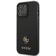 Guess Saffiano 4G Small Metal Logo Case for iPhone 13 Pro / 13, Black