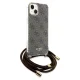 Guess iPhone 15 / 14 / 13 Case Crossbody Cord 4G Print, Brown