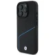 BMW Signature Leather Textured & Line MagSafe Case for iPhone 16 Pro - black