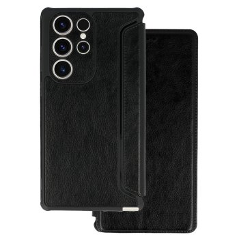 Xiaomi Redmi 9C Razor Leather Book Case Cover Wallet, Black | Telefona Maciņš Vāciņš Apvalks Grāmatiņa