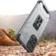 Hybrid Case Crystal Ring Case for Samsung Galaxy A72 4G with Ring Kickstand, Black