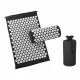 Acupressure Mat and Pillow Set for Back Neck and Shoulder Pain Relief, black