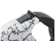 Retractable Dog Leash with Lock, 5m, up to 15kg, White with Lilies