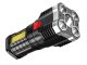 Rechargeable LED Searchlight Flashlight with COB Side Light, USB, black