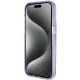 Guess iPhone 15 Pro Case Ring Stand MagSafe Script Logo Glitter, Purple